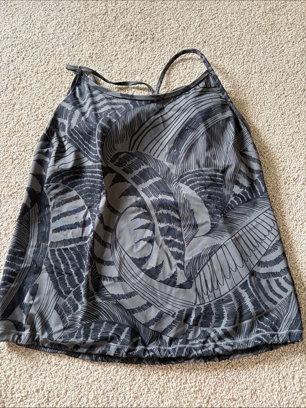 Athleta Women’s Gray & Black Printed Swim/Exercise
